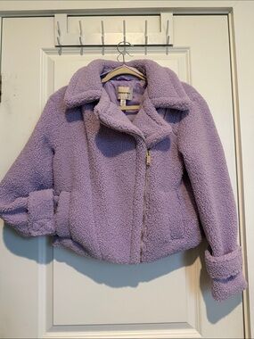 INDUSTRY+ Lilac Sherpa Puffer Jacket - Women's Cozy Zip Front